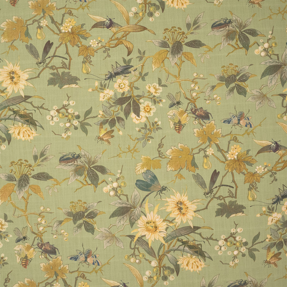 Greenhouse Fabrics S7451 Lichen Like green multipurpose fabric swatch
