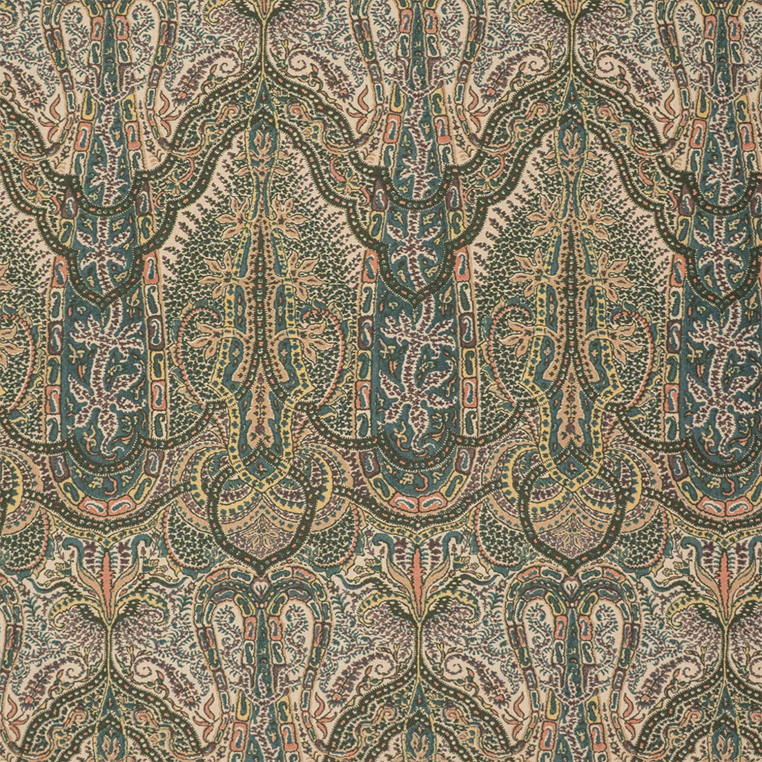 Greenhouse Fabrics S7473 Rainforest teal multipurpose fabric swatch