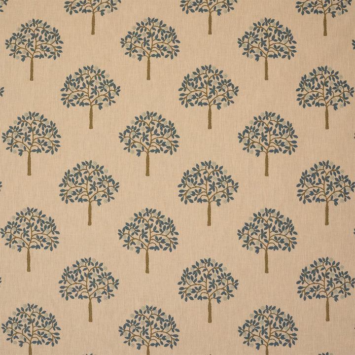 Greenhouse Fabrics S7571 Cream blue multipurpose fabric swatch