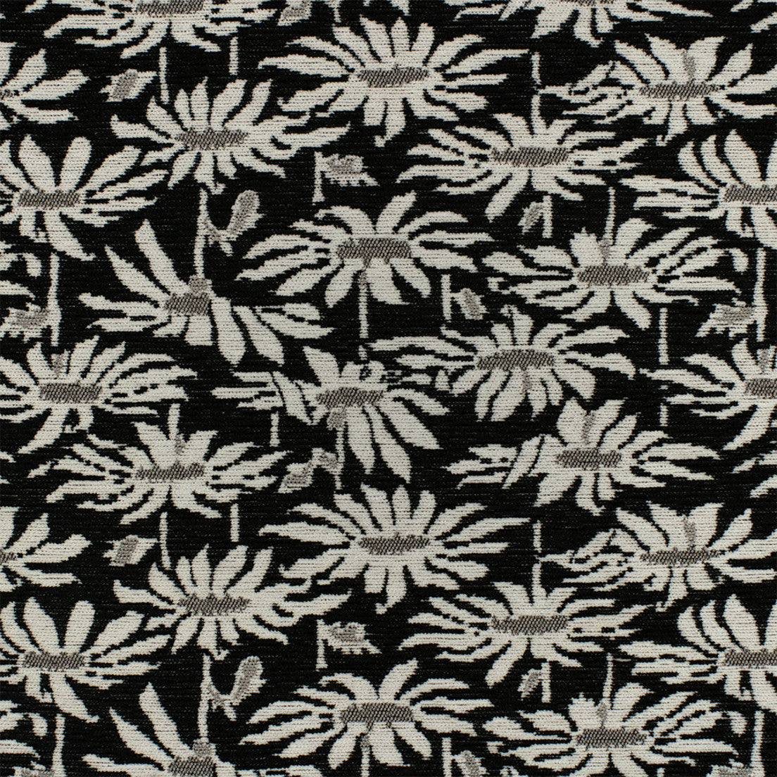 Greenhouse Fabrics S7614 Noir white upholstery fabric swatch