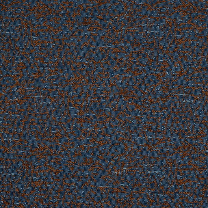 Greenhouse Fabrics S7689 Blue Jeans orange upholstery fabric swatch