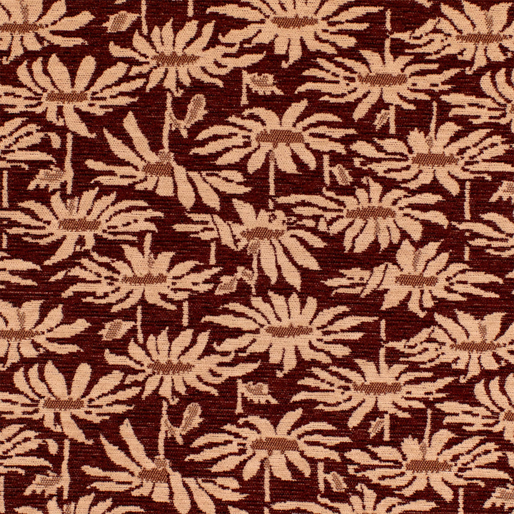 Greenhouse Fabrics S7717 Claret white upholstery fabric swatch