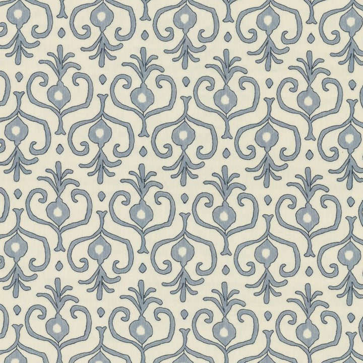 Greenhouse Fabrics S7816 Chambray white embroidery fabric swatch
