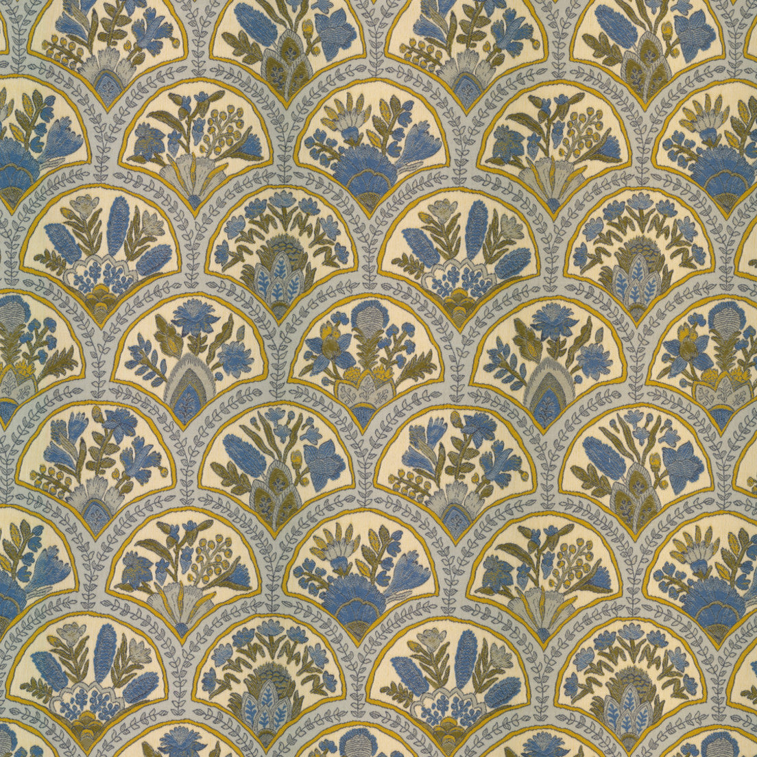 Greenhouse Fabrics S7820 Lapis neutral upholstery fabric swatch
