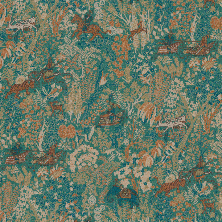 Greenhouse Fabrics S7828 Petrichor teal multipurpose fabric swatch