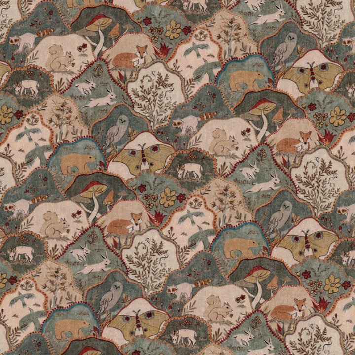Greenhouse Fabrics S7847 Petrichor teal multipurpose fabric swatch