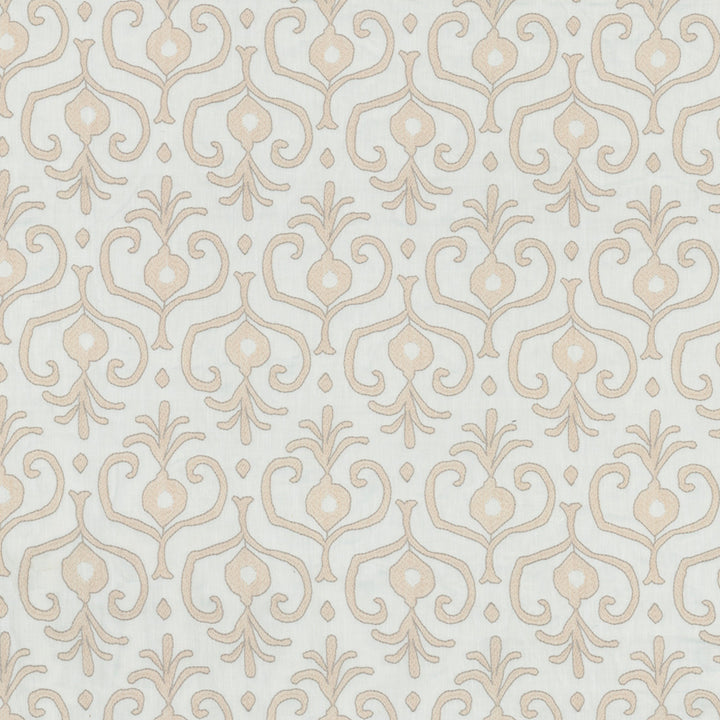 Greenhouse Fabrics S7851 Glacier white embroidery fabric swatch