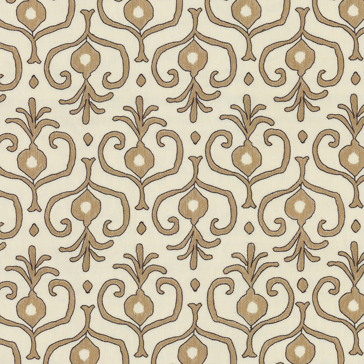 Greenhouse Fabrics S7856 Sand neutral embroidery fabric swatch