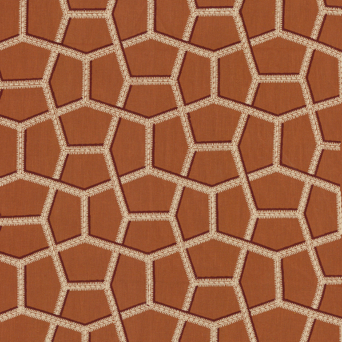 Greenhouse Fabrics S7879 Clay white upholstery fabric swatch