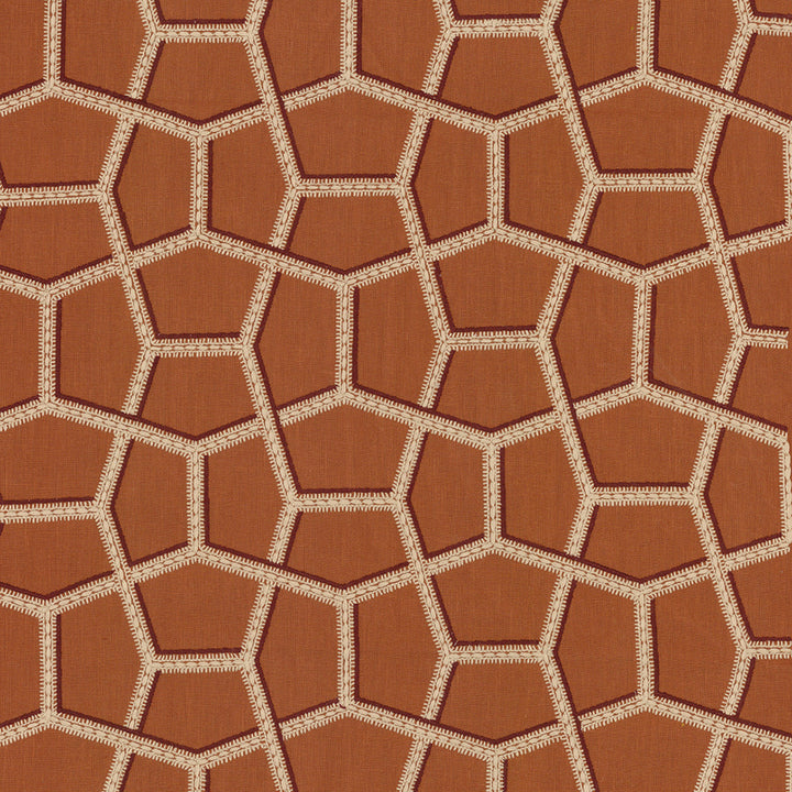 Greenhouse Fabrics S7879 Clay white upholstery fabric swatch