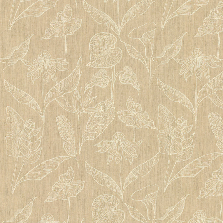 Greenhouse Fabrics S7890 Flax white window fabric swatch