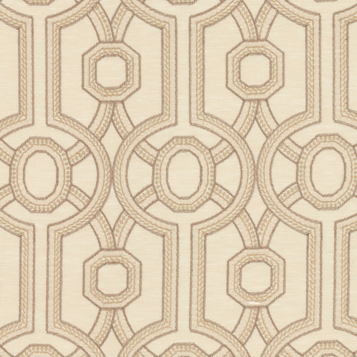 Greenhouse Fabrics S7893 Parchment neutral window fabric swatch
