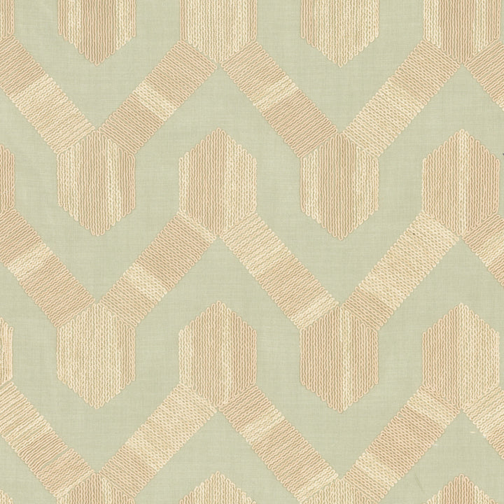 Greenhouse Fabrics S7968 Sky teal window fabric swatch