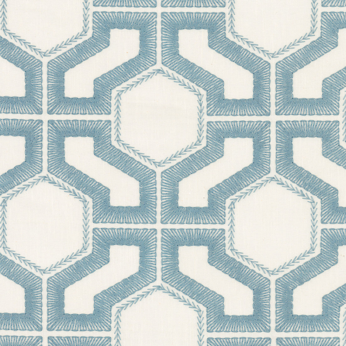 Greenhouse Fabrics S7971 Dresden white window fabric swatch