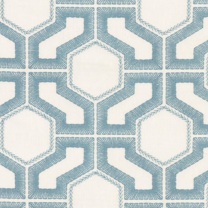 Greenhouse Fabrics S7971 Dresden white window fabric swatch
