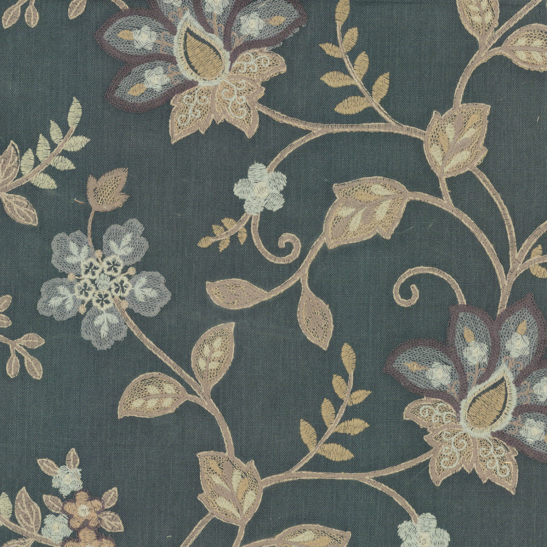 Greenhouse Fabrics S7976 Indigo navy window fabric swatch