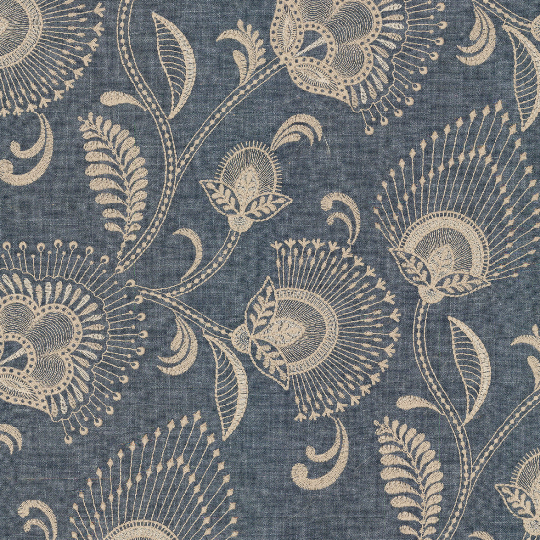 Greenhouse Fabrics S7978 Imperial navy window fabric swatch