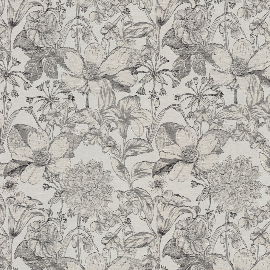 Greenhouse Fabrics S8012 Ebony white multipurpose fabric swatch