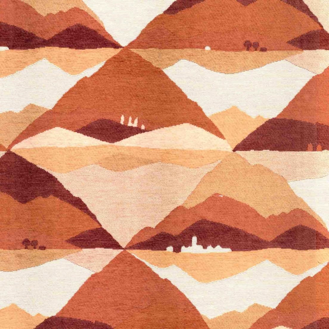Greenhouse Fabrics S8022 Sunset red upholstery fabric swatch