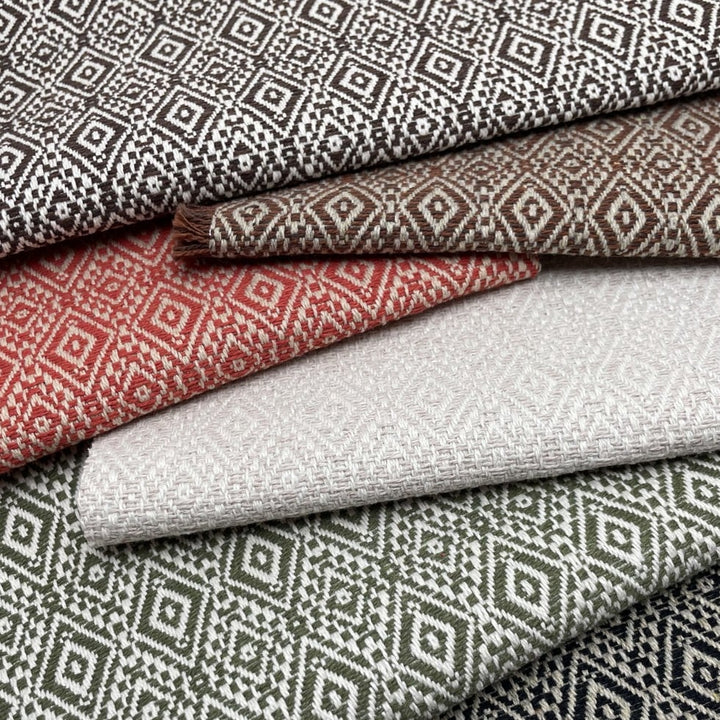 red upholstery fabric swatch