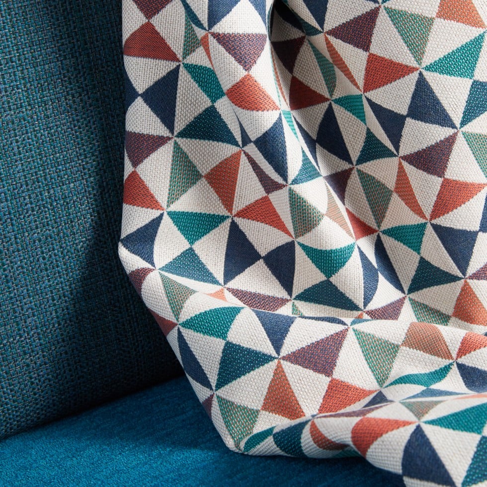 teal upholstery fabric