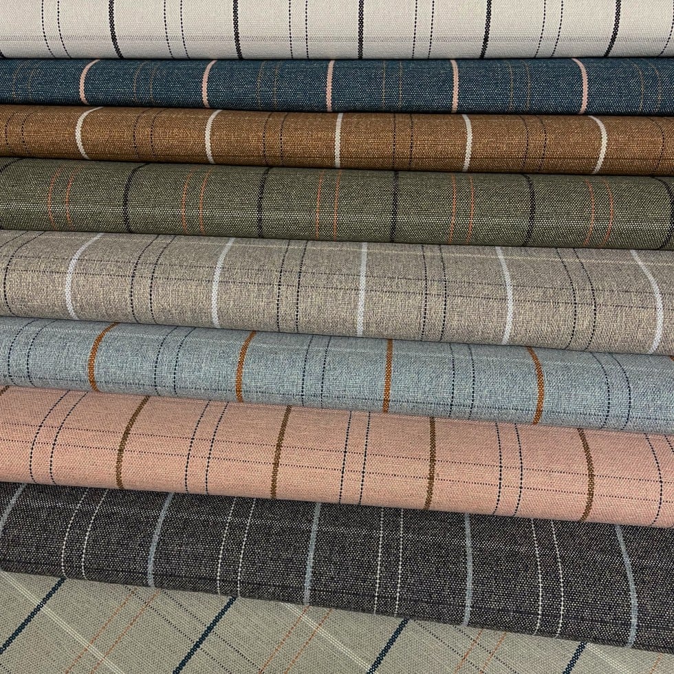 blue upholstery fabric swatch