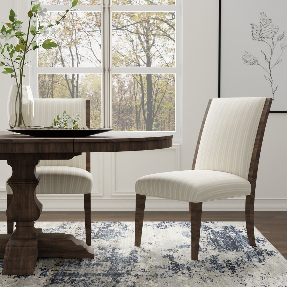 blue upholstery fabric swatch