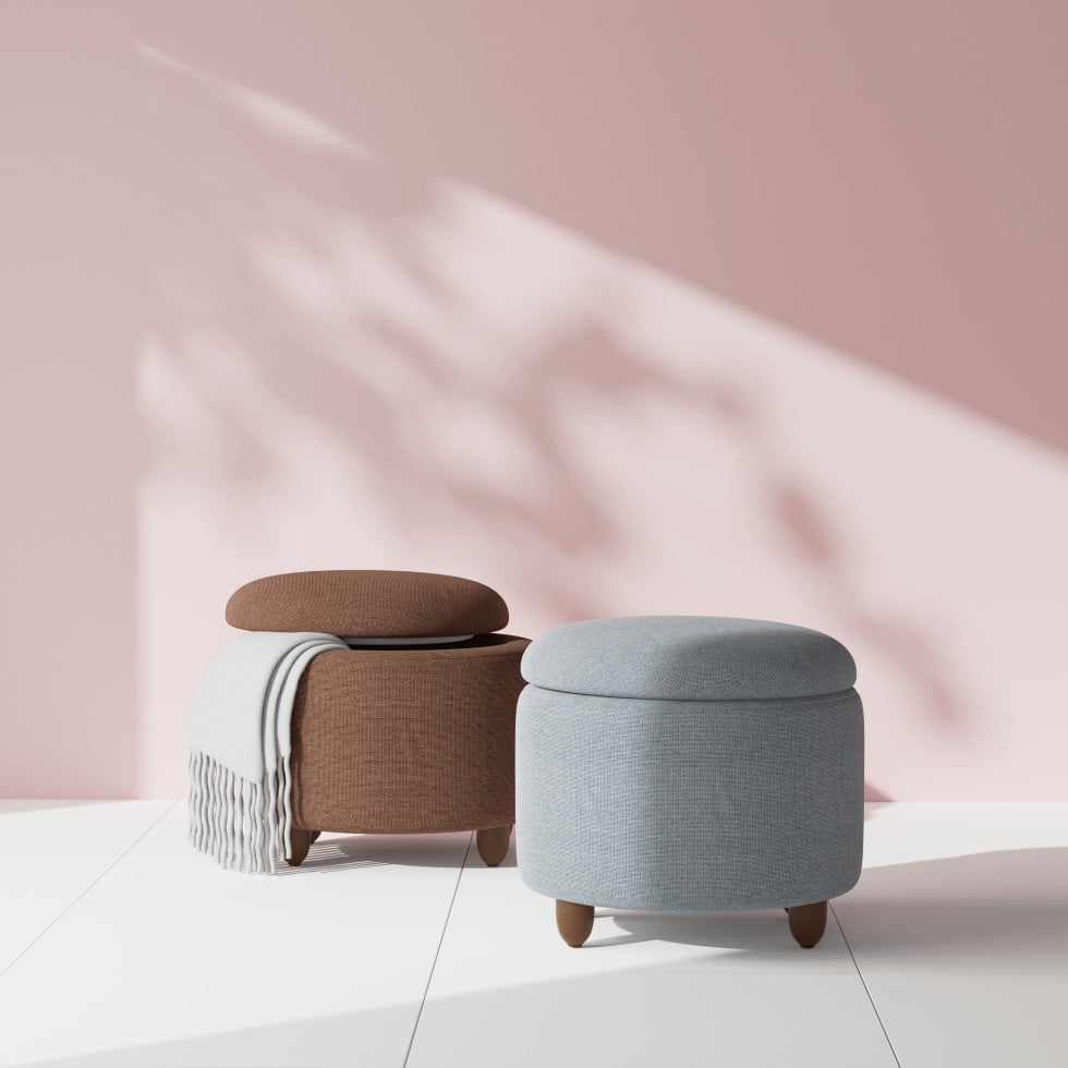 blue upholstery fabric swatch