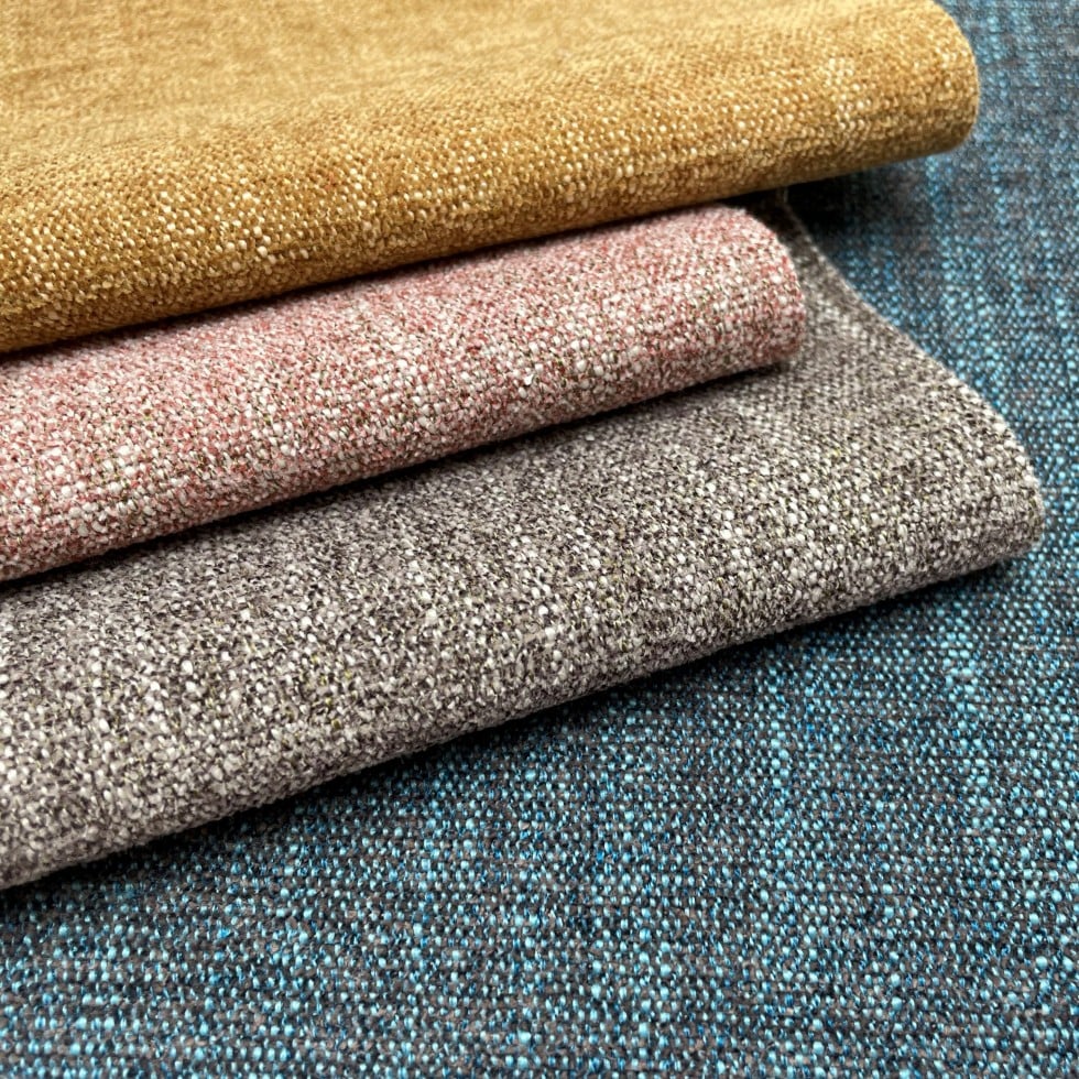 blue upholstery fabric swatch