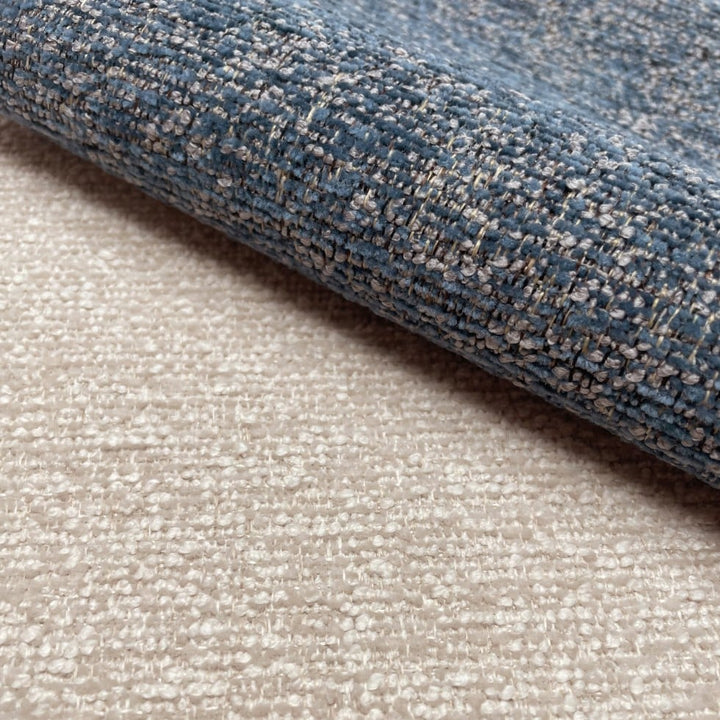 blue upholstery fabric swatch