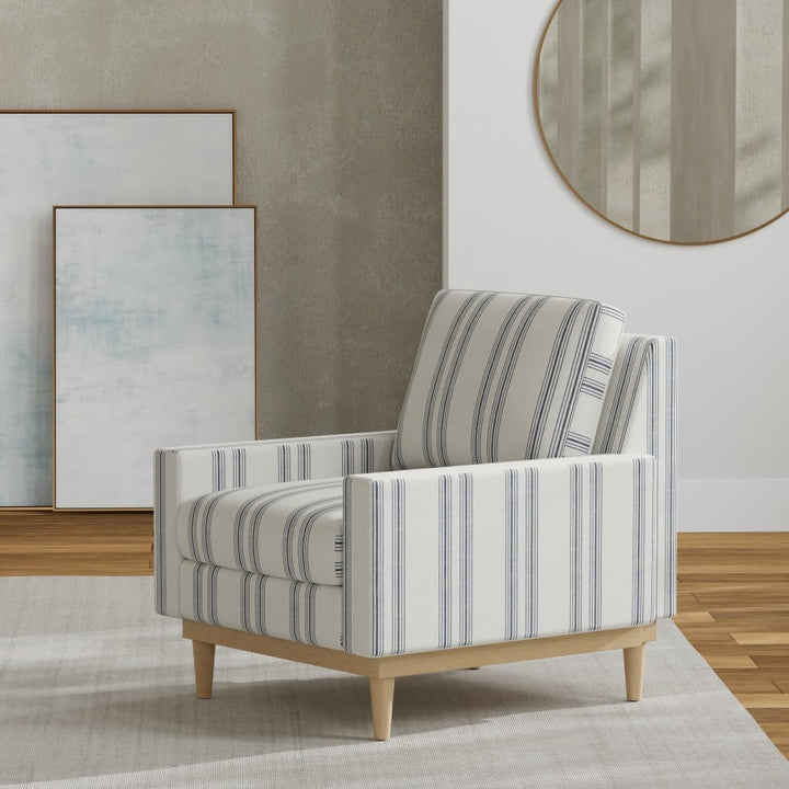 blue upholstery fabric swatch