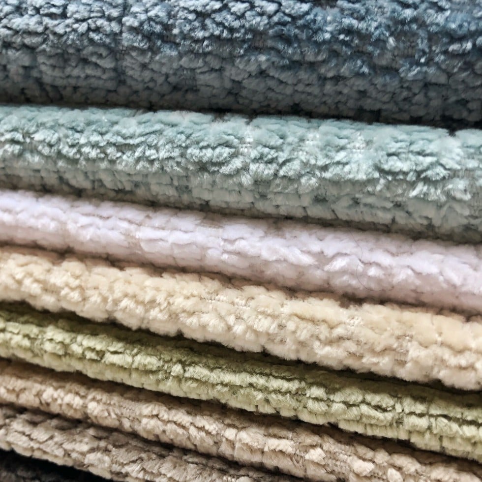 blue upholstery fabric swatch