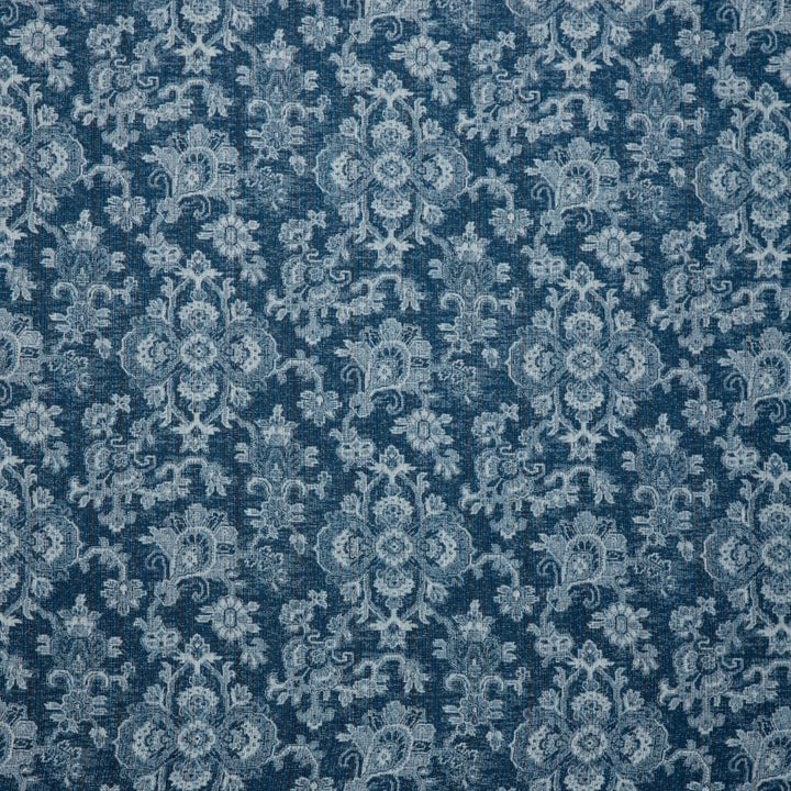 blue upholstery fabric swatch