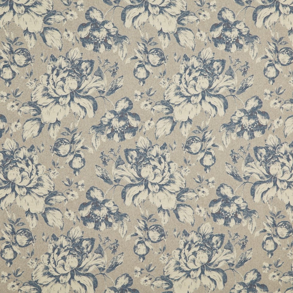 blue upholstery fabric swatch