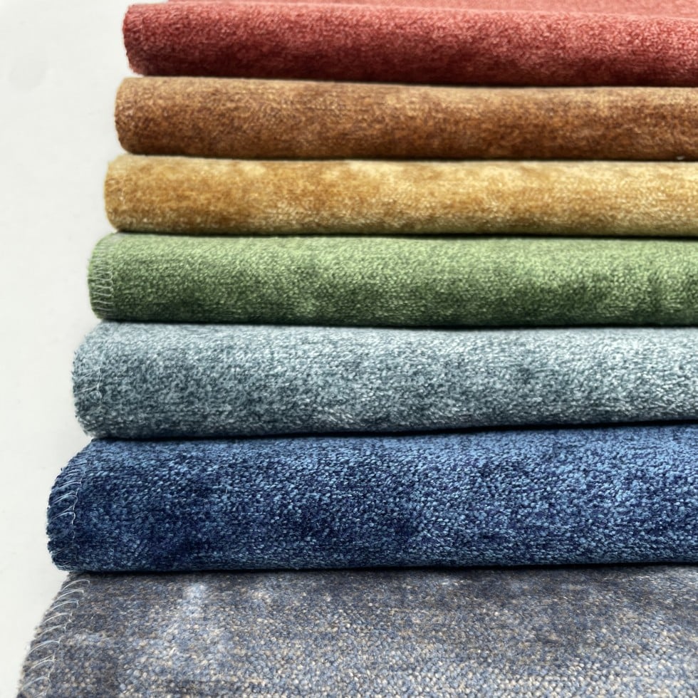blue upholstery fabric swatch