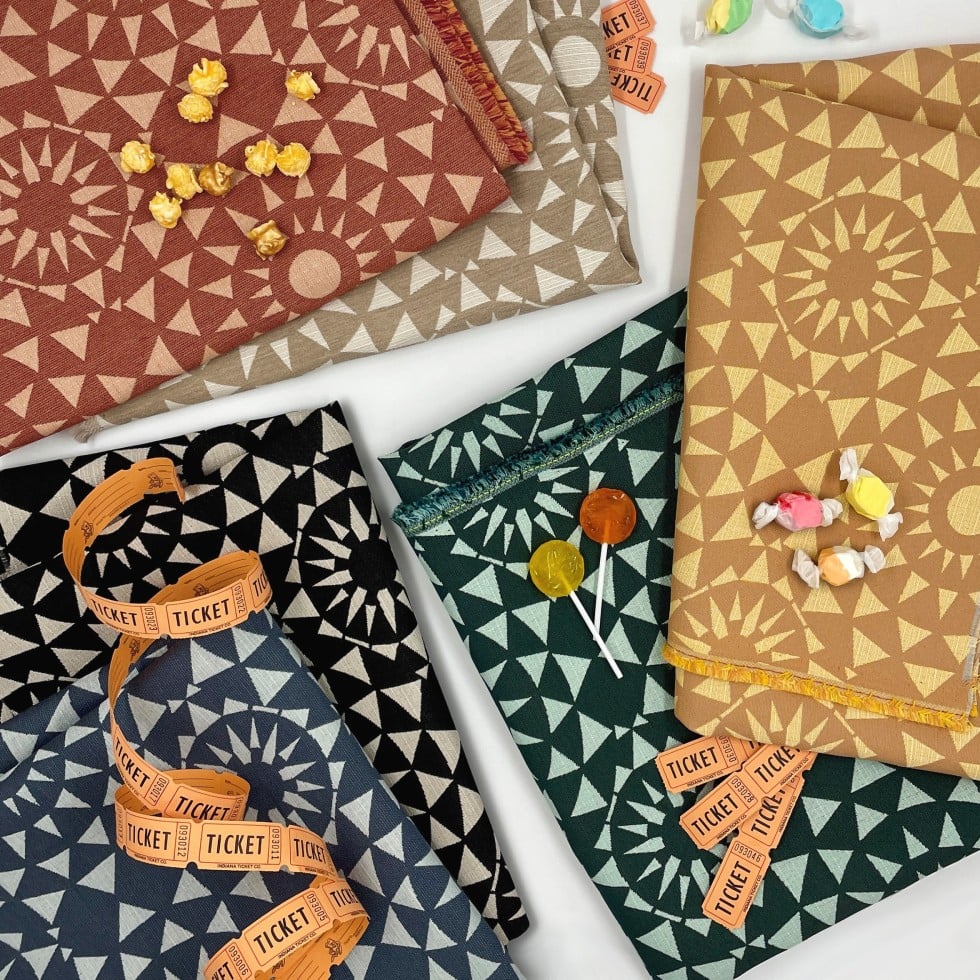 gold & yellow upholstery fabric swatch