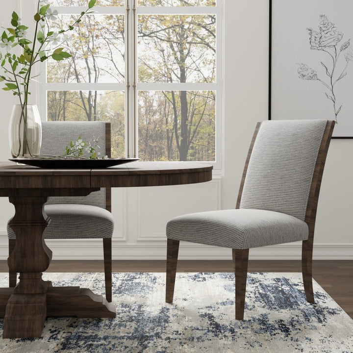 blue upholstery fabric swatch