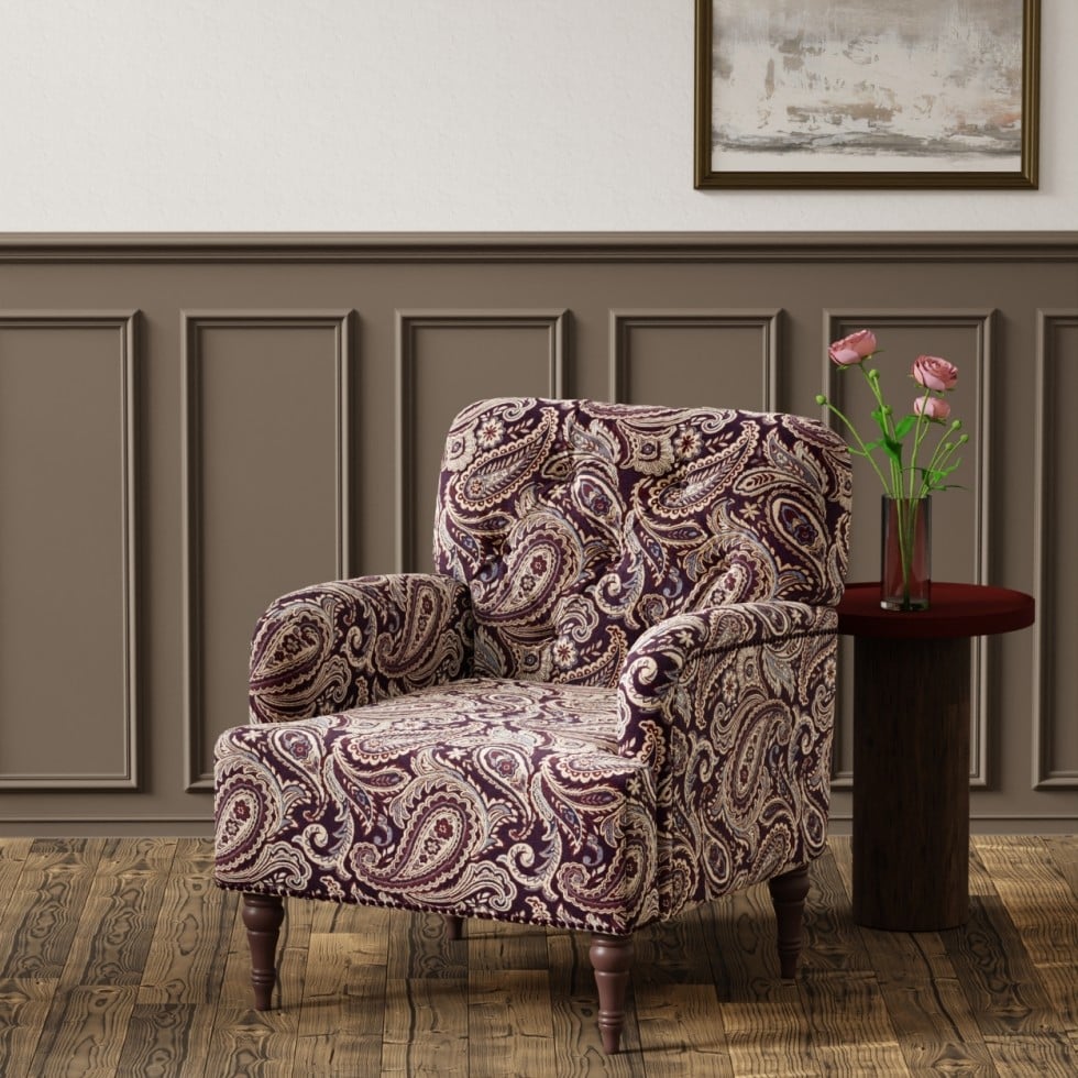 Burgundy upholstery fabric swatch