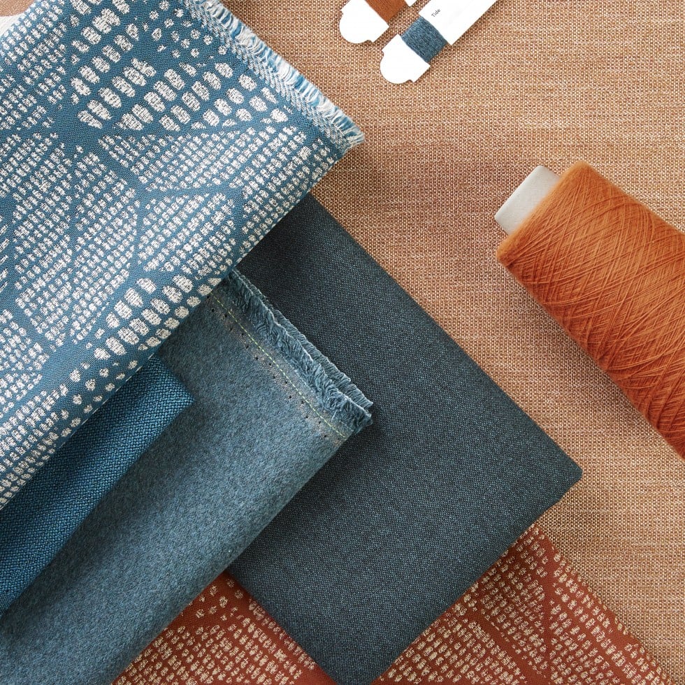teal upholstery fabric