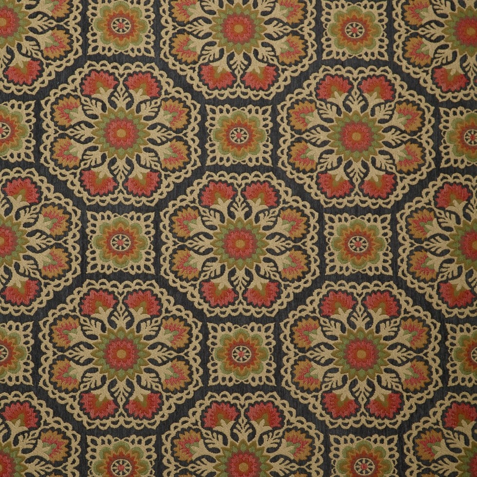 blue upholstery fabric swatch