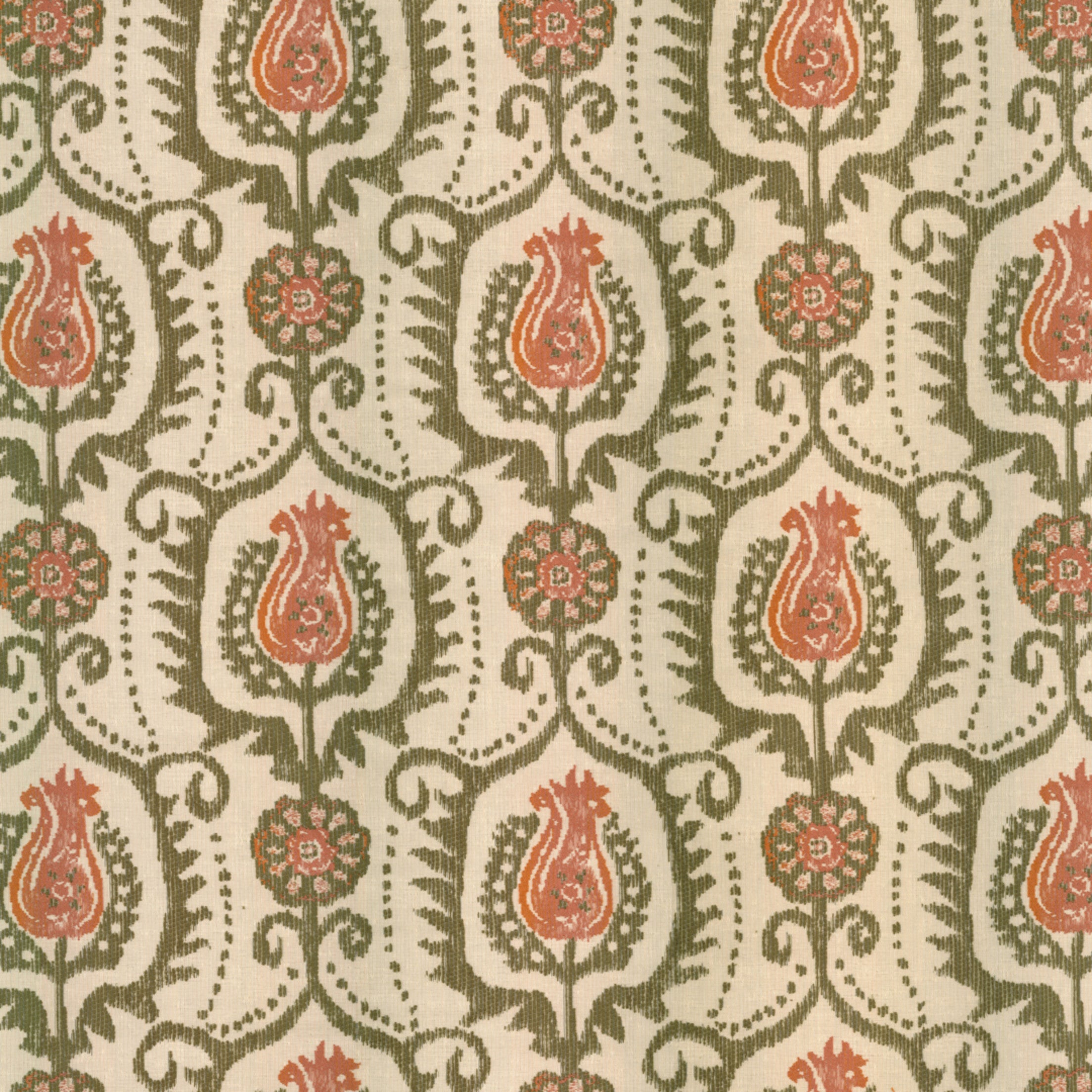 Greenhouse Fabrics S7838 Ivy pink upholstery fabric swatch